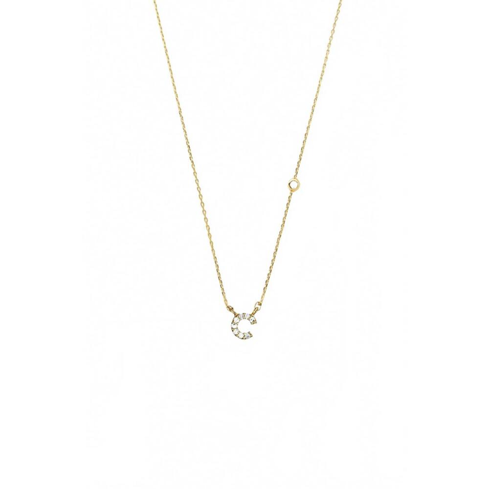 NEW TAI JEWELRY women's initial c necklace in gold